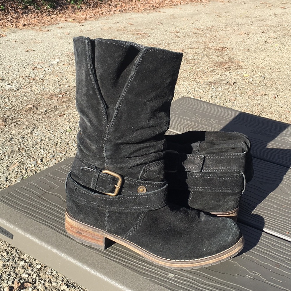 Clark’s Suede Moto Boots